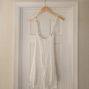 Abercrombie + Fitch White Low Crossback Mini Dress
